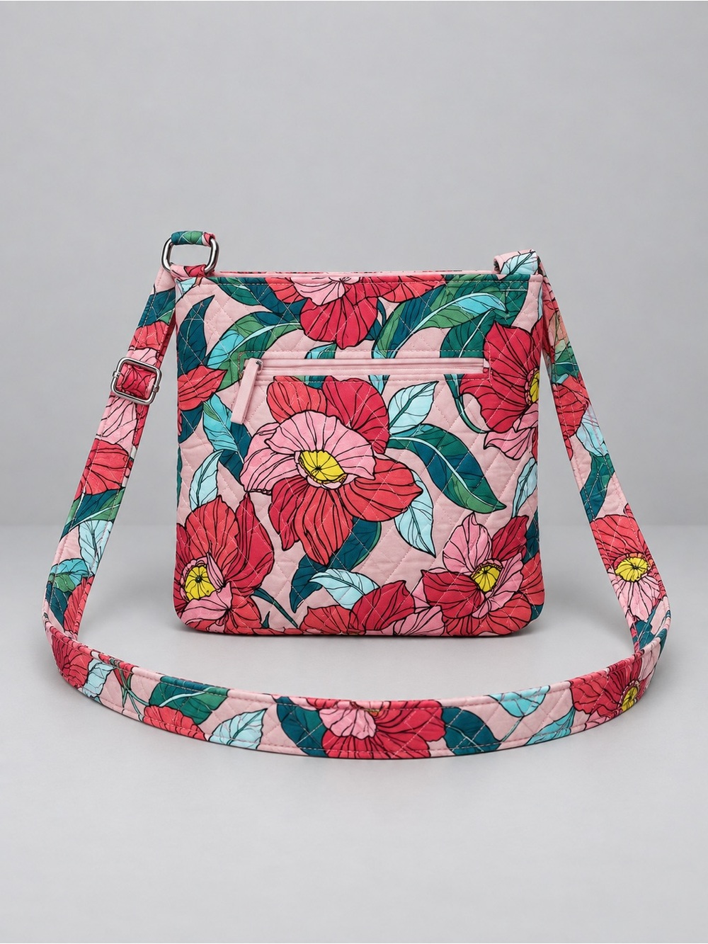 Vera Bradley Vintage Floral Hipster Crossbody Bag Purse Floral Quilted